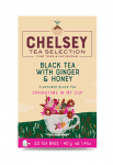 Chelsey tea selection Natural black tea with ginger and honey 20 sáčků, Přírodní černý čaj, čaj o páté, občerstvení, pohoštění, návštěva, tea, tee,  vůně, chuť, osvěžení, snídaně, svačina, návštěva, med, zázvor, visit, taste, breakfast, hot drink
