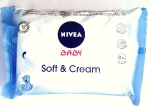 Nivea Baby Soft & Cream Vlhčené ubrousky 63 ks