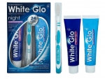 White Glo Night&Day Bělicí set denní pasta 100g + noční gel 85g + kartáček zdarma