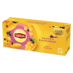 Lipton Fruit Infusion mango a černý rybíz ovocný čaj 20 x 1,6 g