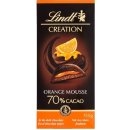 Lindt CREATION Hořká čokoláda se šlehanou hořko-čokoládovou a pomerančovou náplní 70% 150 g