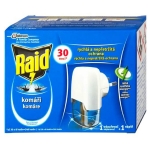 Raid elektrický odpařovač proti komarům  + náplň 30 nocí 21 ml