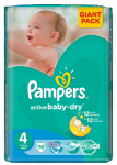 Pampers Active baby 4 maxi 7 - 14 kg 76 ks