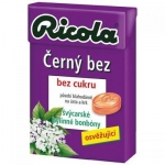 Ricola švýcarské bylinné bonbony černý bez 40g