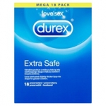 Durex Extra safe silnější a extra lubrikované kondomy 18ks