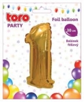 Balónek fóliový 30cm číslo 1 1ks