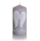 Bartek Svíčka Angel Wings válec šedý 50 x 100 mm 280 g