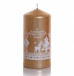 Bartek Candles Svíčka Scandinavian Christmas tisk válec 60x130mm