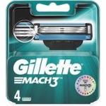 Gillette Mach 3 Náhradní hlavice 4 ks