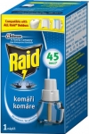 Raid elektrický odpařovač proti komárům náhradní náplň 45 nocí 27 ml