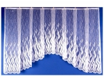 Záclona oblouková vlna bílá hotová kusová 120x300 cm
