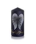 Bartek Svíčka Angel Wings válec tmavě šedý 60 x 130 mm 280 g