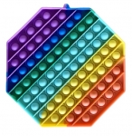 Antistresová hračka POP IT šestiúhelník rainbow 20 x 20 cm 1 ks