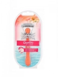 Wilkinson Quattro for Women Papaya & Pearl holící strojek + 1 hlavice