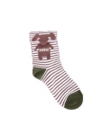 Pesail Ponožky pro děti pruhované hnědo-zelené vel. 28-32 a 32-36  1 pár