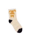 Pesail Ponožky pro děti pruhované žluto-tmavě hnědé vel. 28-32 a 32-36  1 pár