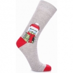 Aura.Via pánské vánoční ponožky šedo-červené s kaktusem, vel. 39-42 a 43-46  1 pár