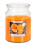 Bispol Aura Maxi svíčka ve skleněné dóze Orange 500 g