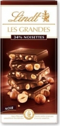 Lindt Les Grandes Dark Hazelnut čokoláda 150 g