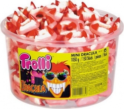 Trolli Dracula zuby dóza 150 ks 1050 g