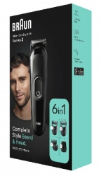 Braun Zastřihovač vlasů a vousů 6v1 kit Series 3 MGK3420