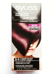 Syoss profesionální permanentní barva na vlasy 3-3 tmavě fialová