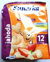 Sunarka dětský snack jahodová srdíčka 50g
