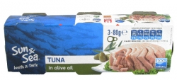 Tuňák v olivovém oleji 3x80g SUN&SEA