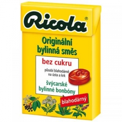 Ricola švýcarské bylinné bonbony bylinný originál 40g