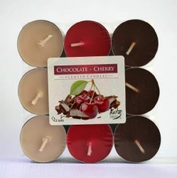 Aura svíčka čajová vonná 18ks Chocolate - Cherry