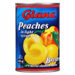 Giana Broskve ve sladkém nálevu 425 ml