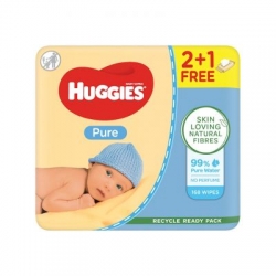 HUGGIES Pure Vlhčené ubrousky 168 ks