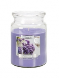 Bispol Aura Maxi svíčka ve skleněné dóze Lavender 500 g