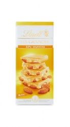 Lindt Les Grandes Amandes bílá čokoláda s mandlemi 150 g